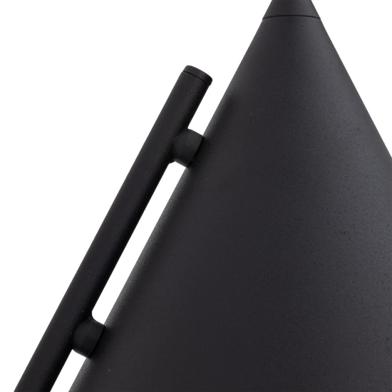 Applique da parete cono nero design moderno